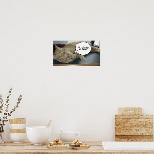 Hoffnung und Wandel Orange Tabby Cat Poster (Küche)