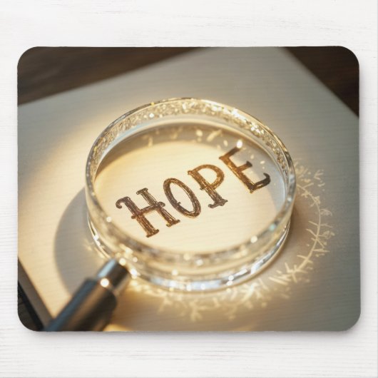 HOFFNUNG unter einem Glass Mousepad (Vorne)