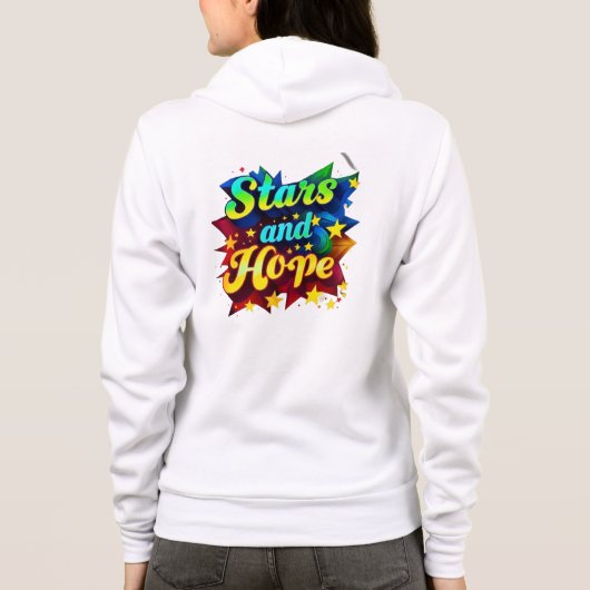 "Hoffnung unter Sternen" Hoodie (Rückseite)