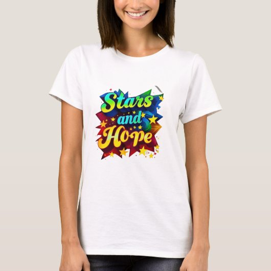 "Hoffnung unter Sternen" T-Shirt (Vorderseite)