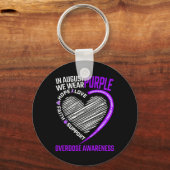 Hoffnung Vertrauen in den August Wir tragen Lila Ü Schlüsselanhänger (Vorderseite)