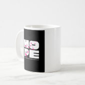 Hoffnung & Vögel – fette Typografie Kaffeetasse (Vorderseite Links)