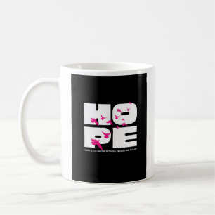 Hoffnung & Vögel – fette Typografie Kaffeetasse