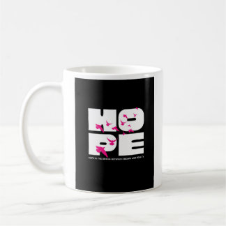 Hoffnung & Vögel – fette Typografie Kaffeetasse