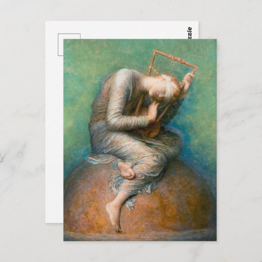 Hoffnung von George Frederic Watts Postkarte (Vorne/Hinten)
