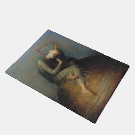 Hoffnung (von George Frederick Watts) Fußmatte (Schrägansicht)