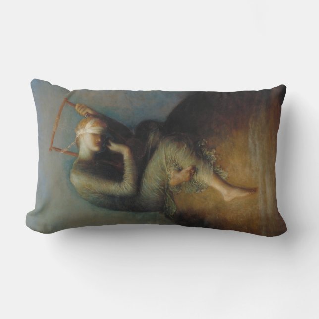 Hoffnung (von George Frederick Watts) Lendenkissen (Vorderseite)