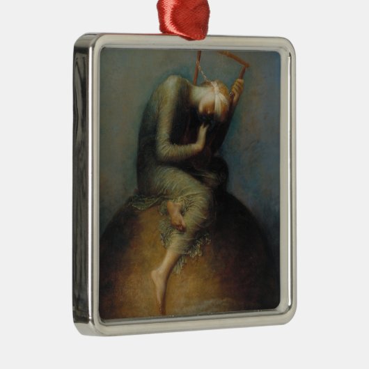 Hoffnung (von George Frederick Watts) Ornament Aus Metall (Rechts)