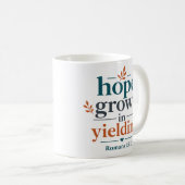 Hoffnung wächst in Hingabe Minimalistischer christ Kaffeetasse (VorderseiteRechts)