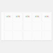 Hoffnung wählen etiketten (Blatt)