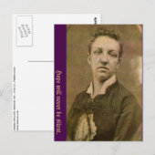 Hoffnung wird nie schweigen postkarte (Vorne/Hinten)