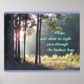 Hoffnung wird sein Lichtplakat unterdrücken Poster (Vorne)