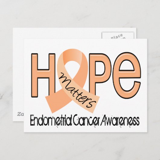 Hoffnung zählt 2 Endometriumkrebs Postkarte (Vorne/Hinten)
