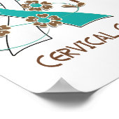 Hoffnung zählt 3 Gebärmutterhalskrebs Poster (Ecke)