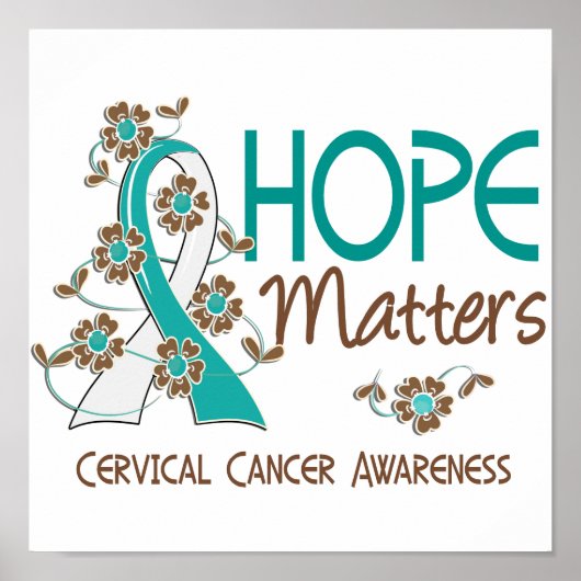 Hoffnung zählt 3 Gebärmutterhalskrebs Poster (Vorne)