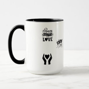 HOFFNUNG ZWEITONIG WEISS SCHWARZ KERAMIK-TRUNK DES TASSE