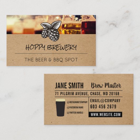 Hoffnungen | Hintergrund für Bier Visitenkarte (Vorne/Hinten)