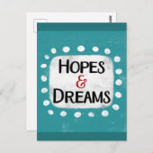 Hoffnungen & Träume Postkarte (Vorne/Hinten)