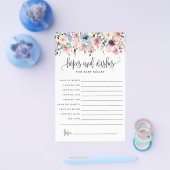 Hoffnungen und Wünsche, florale Babyberatungskarte Flyer (Einzeln)