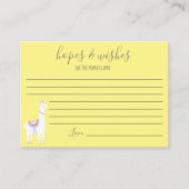 Hoffnungen und Wünsche für die Mama Llama Baby Sho Begleitkarte (Vorderseite)