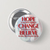 Hoffnungs-Änderungs-Knopf 61019 Obama 2008 Button (Vorne & Hinten)