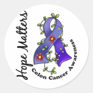 Hoffnungs-Angelegenheits-Darmkrebs des Runder Aufkleber