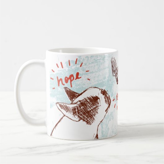 Hoffnungs-Belohnungs-Geduld Kaffeetasse (Links)