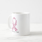 Hoffnungs-Burgunder-Bewusstseins-Band Kaffeetasse (Vorderseite Links)