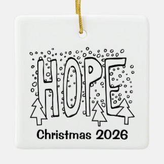 Hoffnungs-Feiertags-Personalisierung Keramikornament