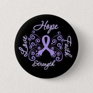 Hoffnungs-Glauben-Liebe-Stärken-General Cancer Button