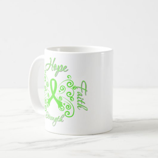 Hoffnungs-Glauben-Liebe-Stärken-Non-Hodgkins Kaffeetasse (Vorderseite Links)