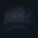 Hoffnungs-Hut Bestickte Baseballkappe<br><div class="desc">Marinehut mit den Wörtern HOFFNUNG!</div>