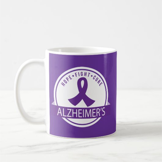 Hoffnungs-Kampf-Heilung Alzheimers Kaffeetasse (Links)