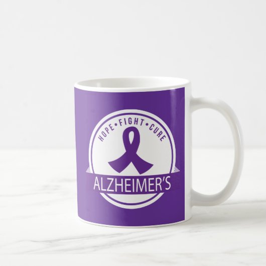 Hoffnungs-Kampf-Heilung Alzheimers Kaffeetasse (Rechts)