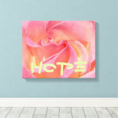 Hoffnungs-Leinwand-Kunst druckt die rosa Leinwanddruck (Insitu (Holzboden))