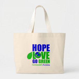 Hoffnungs-Liebe gehen Erdbewusstsein grüne Jumbo Stoffbeutel