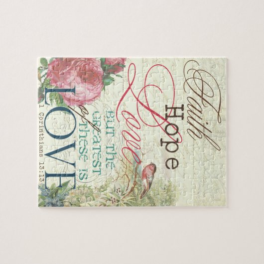 Hoffnungs-Liebe-Puzzlespiel des Glauben-8x10 mit Puzzle (Horizontal)