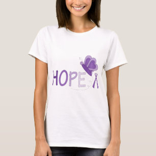 Hoffnungs-lila Band-Bewusstsein T-Shirt