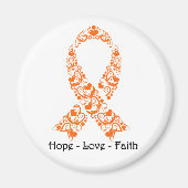 Hoffnungs-orange Bewusstseins-Band Magnet (Vorne)