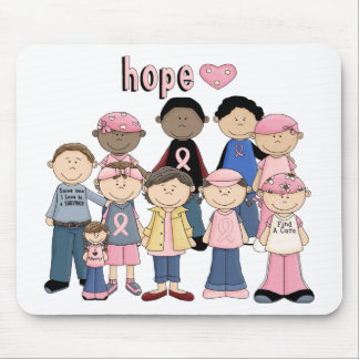 Hoffnungs-rosa Band Mousepad