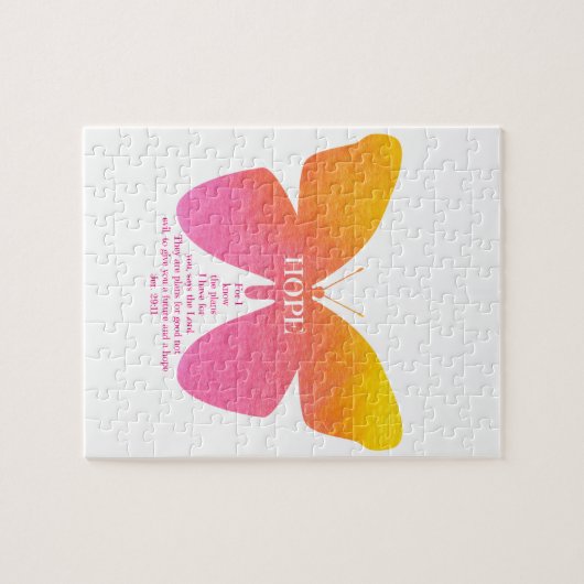 Hoffnungs-Schmetterlings-Puzzlespiel Jeremias 29 Puzzle (Horizontal)