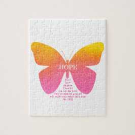 Hoffnungs-Schmetterlings-Puzzlespiel Jeremias 29 Puzzle