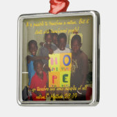 Hoffnungs-Verzierung Silbernes Ornament (Links)