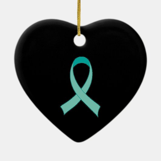 Hoffnungs-Weihnachtsbaum-Verzierung - Herz Keramikornament (Hinten)