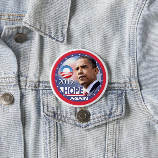 Hoffnungs-wieder/Obama 2012 Button (Beispiel)