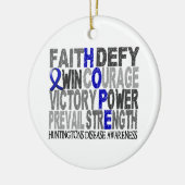 Hoffnungs-Wort-Collagen-Chorea Huntington Keramikornament (Links)