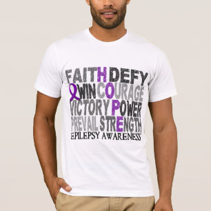 Hoffnungs-Wort-Collagen-Epilepsie T-Shirt