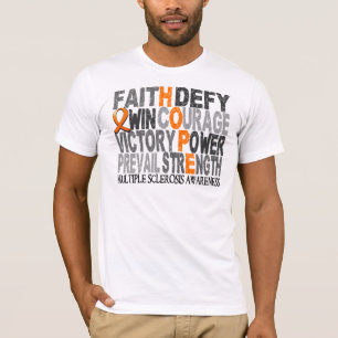 Hoffnungs-Wort-Collagen-multiple Sklerose T-Shirt