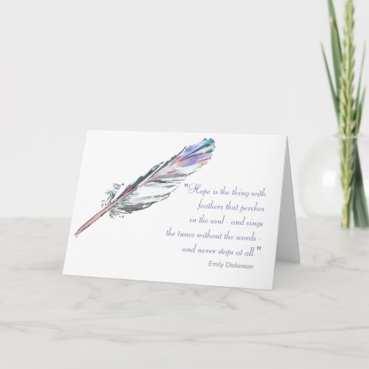 Hoffnungs-Zitat-Karte Karte (Vorderseite)