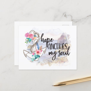 Hoffnungsanker Soul Förderung Wort Kunst Postkarte
